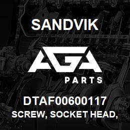 DTAF00600117 Sandvik SCREW, SOCKET HEAD, LOW, HEXAGON | AGA Parts