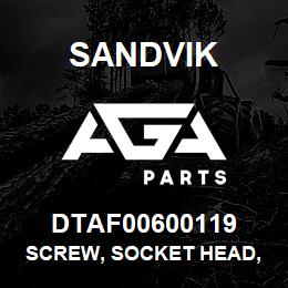 DTAF00600119 Sandvik SCREW, SOCKET HEAD, LOW, HEXAGON | AGA Parts