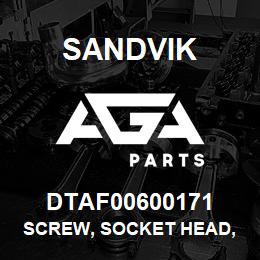 DTAF00600171 Sandvik SCREW, SOCKET HEAD, LOW, HEXAGON | AGA Parts