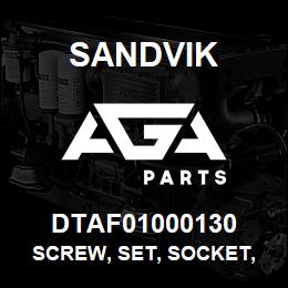 DTAF01000130 Sandvik SCREW, SET, SOCKET, HEXAGON, CUP P | AGA Parts