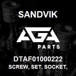 DTAF01000222 Sandvik SCREW, SET, SOCKET, HEXAGON, CUP P | AGA Parts