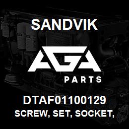 DTAF01100129 Sandvik SCREW, SET, SOCKET, HEXAGON, FLAT | AGA Parts