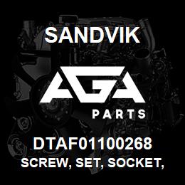 DTAF01100268 Sandvik SCREW, SET, SOCKET, HEXAGON, FLAT | AGA Parts