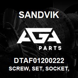 DTAF01200222 Sandvik SCREW, SET, SOCKET, HEXAGON, CONE | AGA Parts