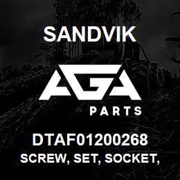 DTAF01200268 Sandvik SCREW, SET, SOCKET, HEXAGON, CONE | AGA Parts