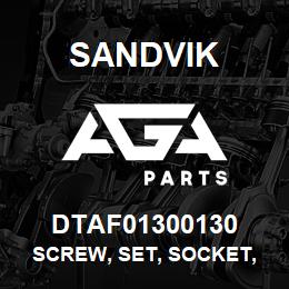 DTAF01300130 Sandvik SCREW, SET, SOCKET, HEXAGON, DOG P | AGA Parts