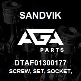 DTAF01300177 Sandvik SCREW, SET, SOCKET, HEXAGON, DOG P | AGA Parts