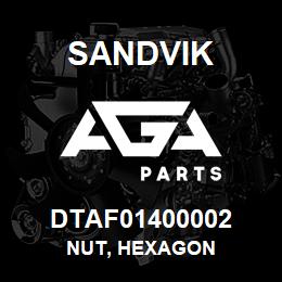 DTAF01400002 Sandvik NUT, HEXAGON | AGA Parts