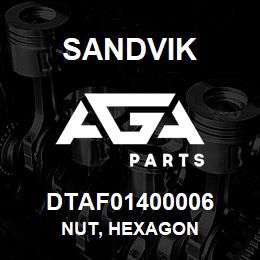 DTAF01400006 Sandvik NUT, HEXAGON | AGA Parts