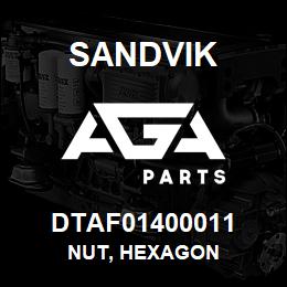 DTAF01400011 Sandvik NUT, HEXAGON | AGA Parts