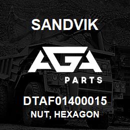 DTAF01400015 Sandvik NUT, HEXAGON | AGA Parts