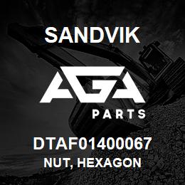 DTAF01400067 Sandvik NUT, HEXAGON | AGA Parts