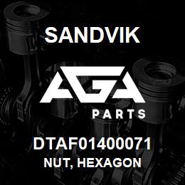 DTAF01400071 Sandvik NUT, HEXAGON | AGA Parts