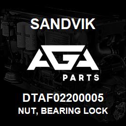 DTAF02200005 Sandvik NUT, BEARING LOCK | AGA Parts