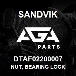 DTAF02200007 Sandvik NUT, BEARING LOCK | AGA Parts