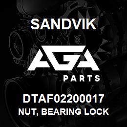 DTAF02200017 Sandvik NUT, BEARING LOCK | AGA Parts