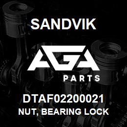 DTAF02200021 Sandvik NUT, BEARING LOCK | AGA Parts