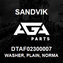 DTAF02300007 Sandvik WASHER, PLAIN, NORMAL | AGA Parts