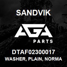 DTAF02300017 Sandvik WASHER, PLAIN, NORMAL | AGA Parts