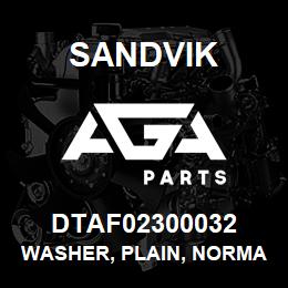 DTAF02300032 Sandvik WASHER, PLAIN, NORMAL | AGA Parts