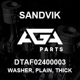 DTAF02400003 Sandvik WASHER, PLAIN, THICK | AGA Parts