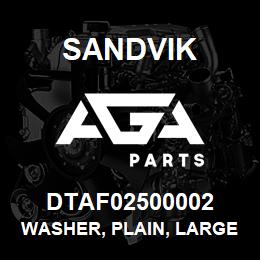 DTAF02500002 Sandvik WASHER, PLAIN, LARGE | AGA Parts