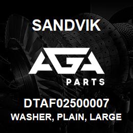 DTAF02500007 Sandvik WASHER, PLAIN, LARGE | AGA Parts