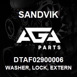 DTAF02900006 Sandvik WASHER, LOCK, EXTERNAL TOOTH, LOCK | AGA Parts