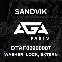 DTAF02900007 Sandvik WASHER, LOCK, EXTERNAL TOOTH, LOCK | AGA Parts