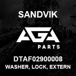 DTAF02900008 Sandvik WASHER, LOCK, EXTERNAL TOOTH, LOCK | AGA Parts