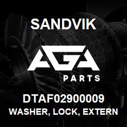 DTAF02900009 Sandvik WASHER, LOCK, EXTERNAL TOOTH, LOCK | AGA Parts