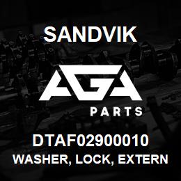 DTAF02900010 Sandvik WASHER, LOCK, EXTERNAL TOOTH, LOCK | AGA Parts