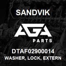 DTAF02900014 Sandvik WASHER, LOCK, EXTERNAL TOOTH, LOCK | AGA Parts