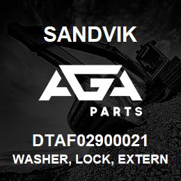 DTAF02900021 Sandvik WASHER, LOCK, EXTERNAL TOOTH, LOCK | AGA Parts