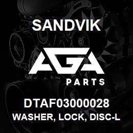 DTAF03000028 Sandvik WASHER, LOCK, DISC-LOCK | AGA Parts