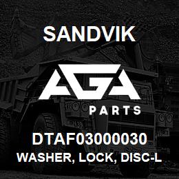 DTAF03000030 Sandvik WASHER, LOCK, DISC-LOCK | AGA Parts