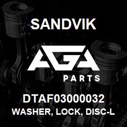 DTAF03000032 Sandvik WASHER, LOCK, DISC-LOCK | AGA Parts