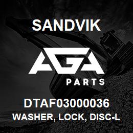 DTAF03000036 Sandvik WASHER, LOCK, DISC-LOCK | AGA Parts