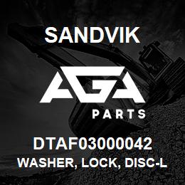 DTAF03000042 Sandvik WASHER, LOCK, DISC-LOCK | AGA Parts