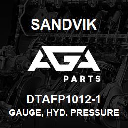 DTAFP1012-1 Sandvik GAUGE, HYD. PRESSURE | AGA Parts