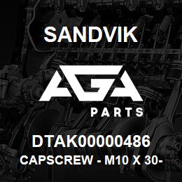 DTAK00000486 Sandvik CAPSCREW - M10 X 30-10.9 | AGA Parts