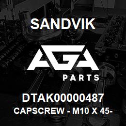 DTAK00000487 Sandvik CAPSCREW - M10 X 45-10.9 | AGA Parts