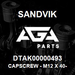 DTAK00000493 Sandvik CAPSCREW - M12 X 40-10.9 | AGA Parts