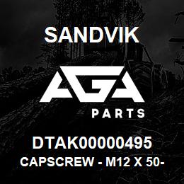 DTAK00000495 Sandvik CAPSCREW - M12 X 50-10.9 | AGA Parts