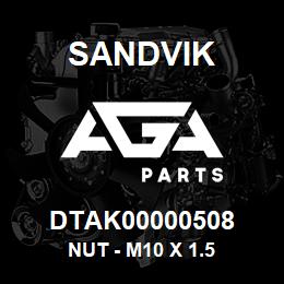 DTAK00000508 Sandvik NUT - M10 X 1.5 | AGA Parts