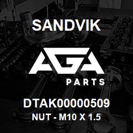 DTAK00000509 Sandvik NUT - M10 X 1.5 | AGA Parts