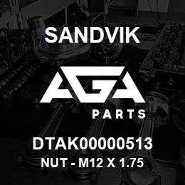 DTAK00000513 Sandvik NUT - M12 X 1.75 | AGA Parts