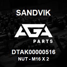 DTAK00000516 Sandvik NUT - M16 X 2 | AGA Parts