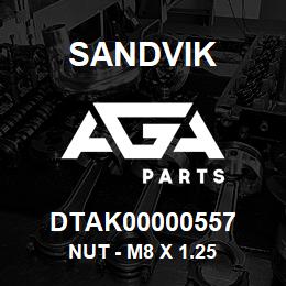 DTAK00000557 Sandvik NUT - M8 X 1.25 | AGA Parts