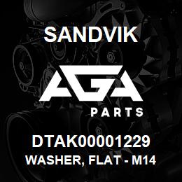 DTAK00001229 Sandvik WASHER, FLAT - M14 | AGA Parts